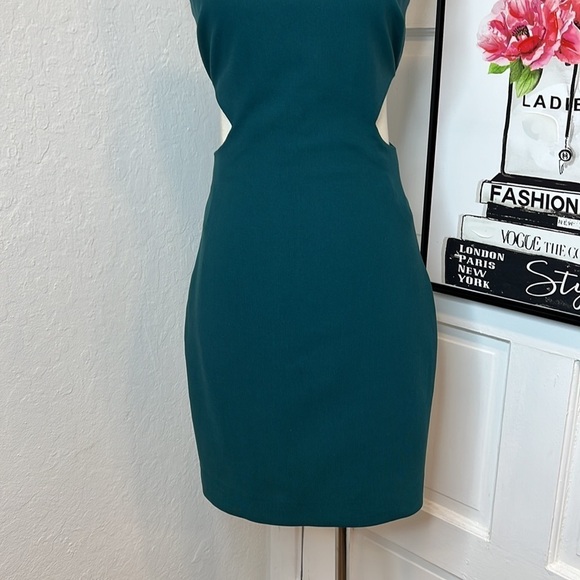 Cinq a Sept Juno Cutout Mini Dress in Teal Size 0 - Picture 6 of 11